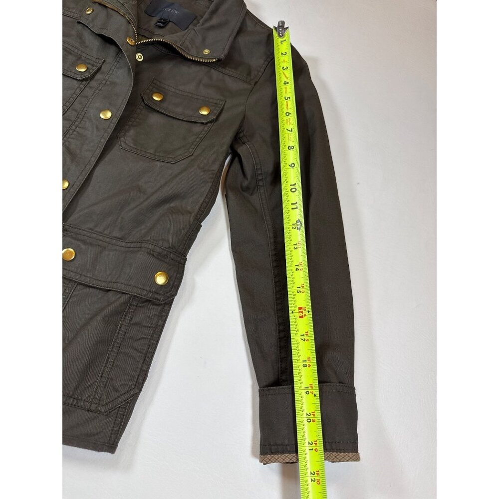J.Crew The Downtown Field Jacket in olive green Zip Closure small (F328) - Picture 9 of 10